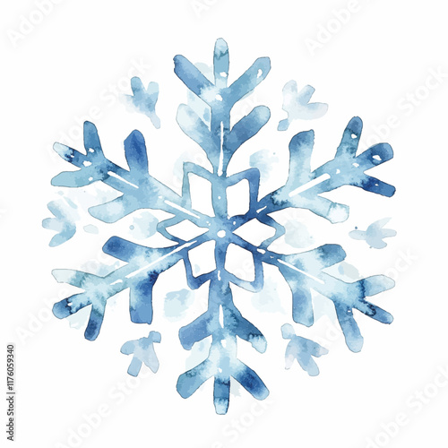 Schneeflocke Aquarell Vektorisiert