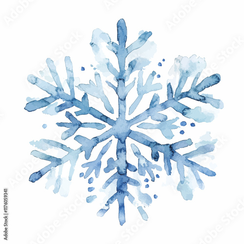 Schneeflocke Aquarell Vektorisiert
