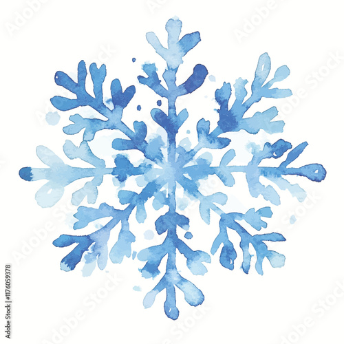Schneeflocke Aquarell Vektorisiert