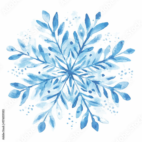 Schneeflocke Aquarell Vektorisiert
