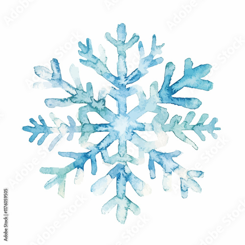 Schneeflocke Aquarell Vektorisiert