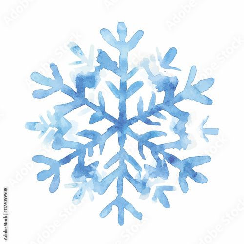 Schneeflocke Aquarell Vektorisiert