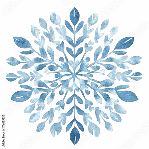 Schneeflocke Aquarell Vektorisiert