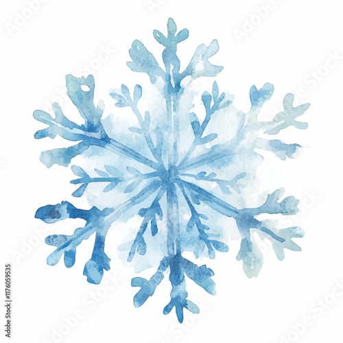 Schneeflocke Aquarell Vektorisiert