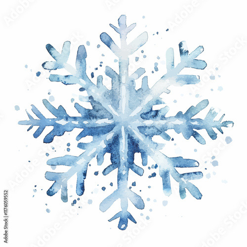 Schneeflocke Aquarell Vektorisiert