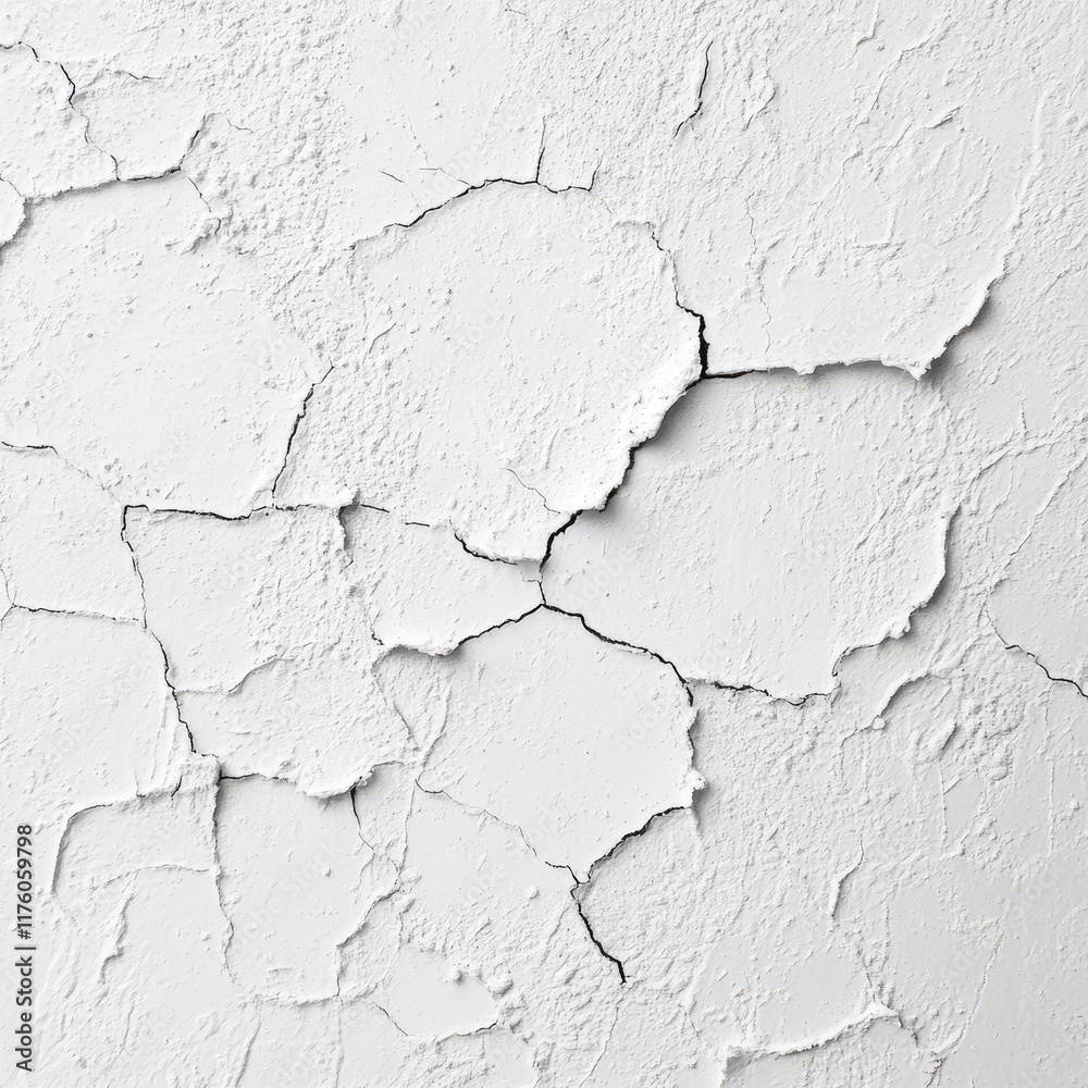 Fototapeta premium A wall with a lot of cracks and holes in it