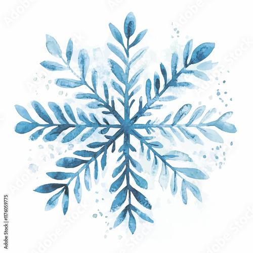 Schneeflocke Aquarell Vektorisiert