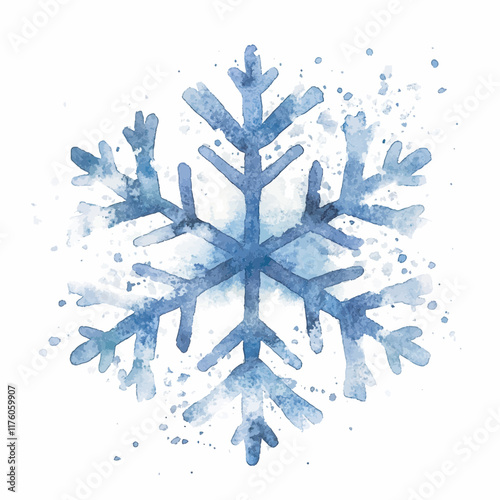 Schneeflocke Aquarell Vektorisiert