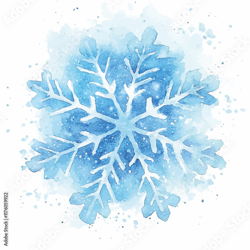 Schneeflocke Aquarell Vektorisiert