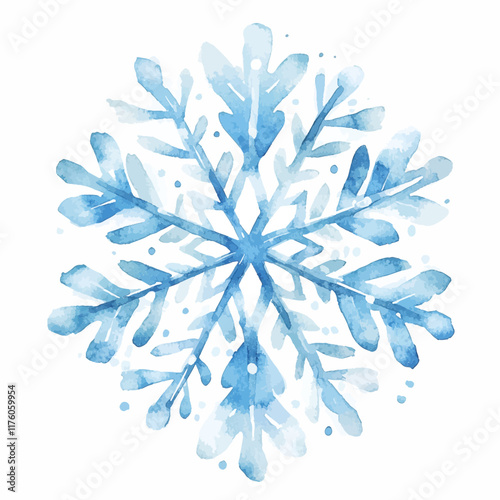 Schneeflocke Aquarell Vektorisiert