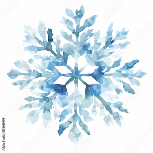Schneeflocke Aquarell Vektorisiert