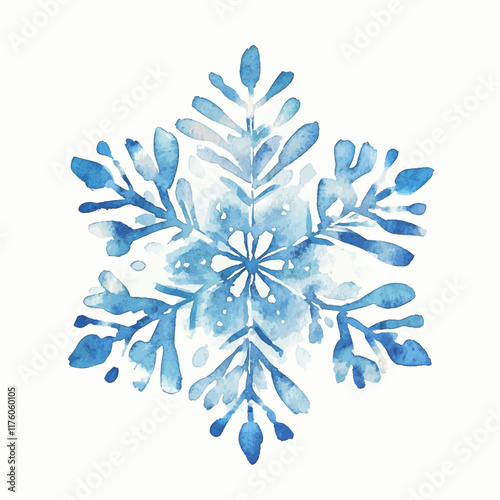 Schneeflocke Aquarell Vektorisiert