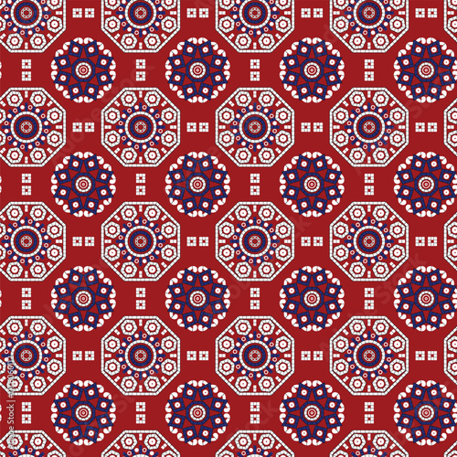 A free-flowing botanical pattern intersected with linear geometric accents for an organic-modern wallpaper and stylish wrapping paper.