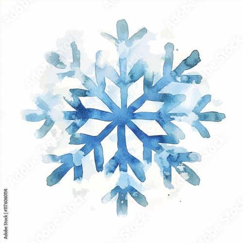 Schneeflocke Aquarell Vektorisiert