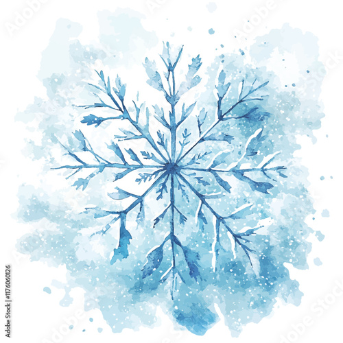 Schneeflocke Aquarell Vektorisiert