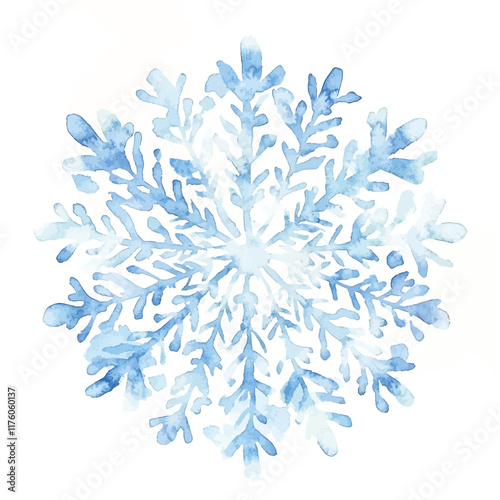 Schneeflocke Aquarell Vektorisiert