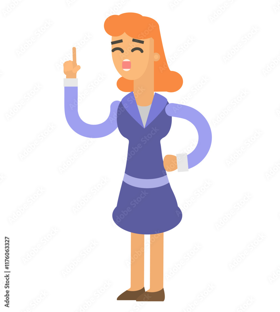 cartoon vector business woman talking giving advice cartoon vector business woman talking giving advice