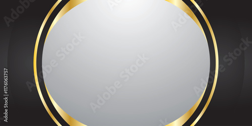 Black gold luxury circle background abstract design