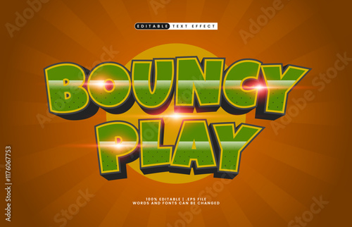 bouncy play editable text effect with a toys and kids text style