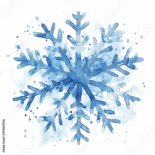 Schneeflocke Aquarell Vektorisiert