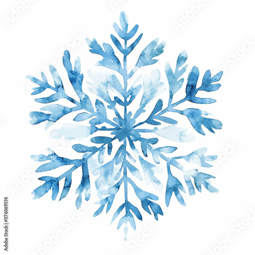 Schneeflocke Aquarell Vektorisiert
