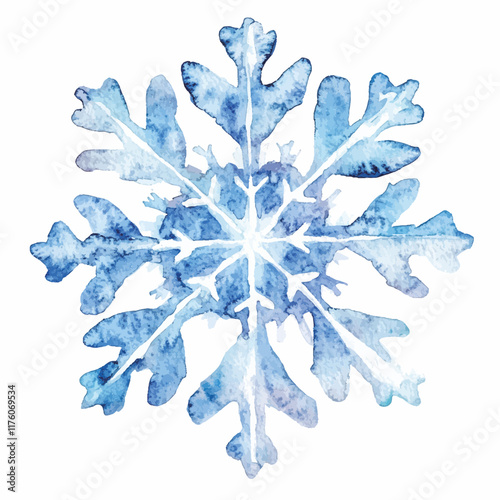 Schneeflocke Aquarell Vektorisiert