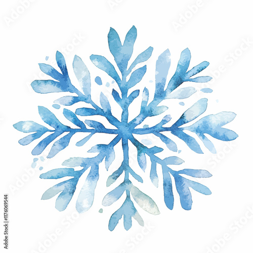 Schneeflocke Aquarell Vektorisiert