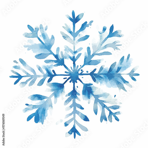 Schneeflocke Aquarell Vektorisiert