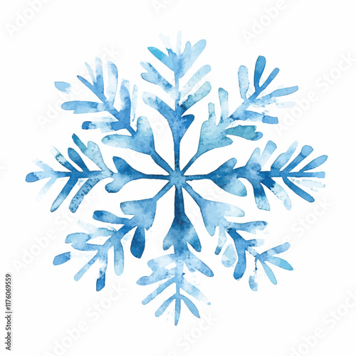 Schneeflocke Aquarell Vektorisiert