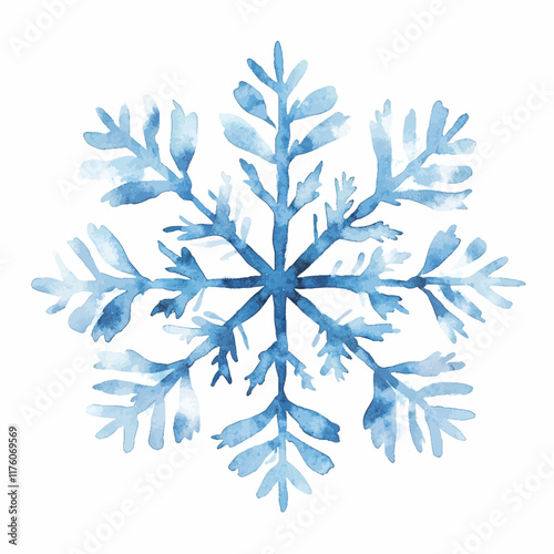 Schneeflocke Aquarell Vektorisiert