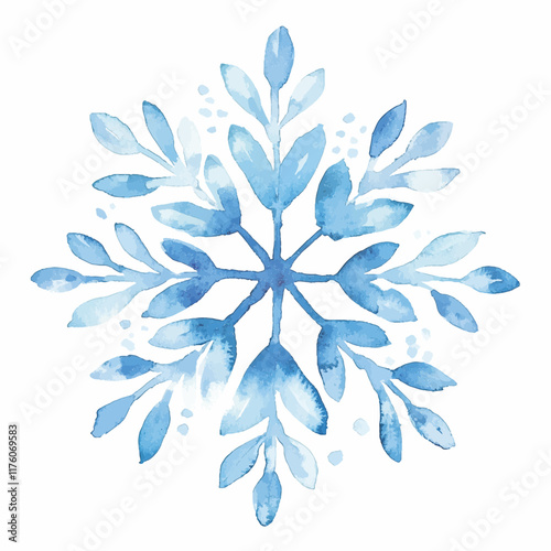 Schneeflocke Aquarell Vektorisiert
