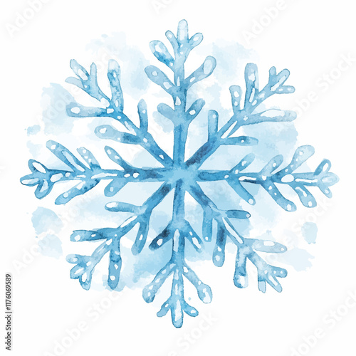 Schneeflocke Aquarell Vektorisiert