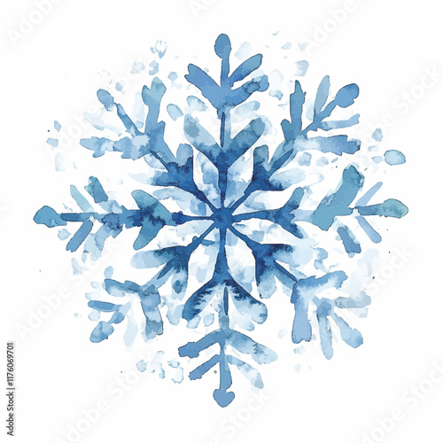 Schneeflocke Aquarell Vektorisiert