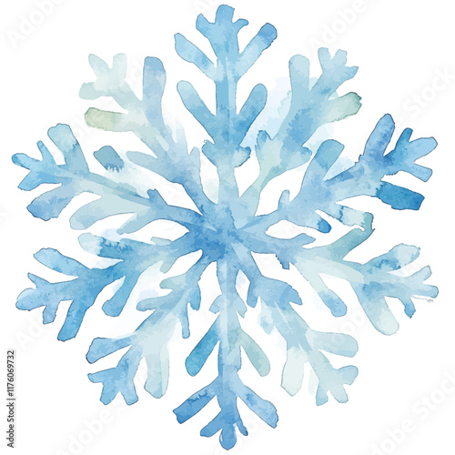 Schneeflocke Aquarell Vektorisiert