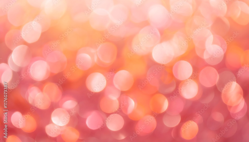 An abstract background filled with blurred, round bokeh lights in shades of pink and orange. An abstract background filled with blurred, round bokeh lights in shades of pink and orange.