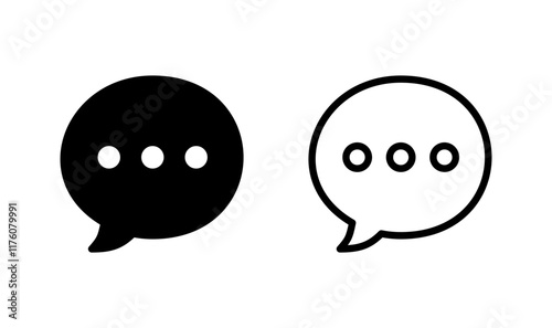 Chat icon logo design. speech bubble sign and symbol. comment icon. message