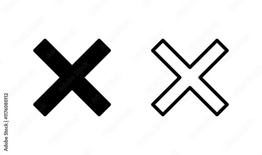 Obraz premium Close icon logo design. Delete sign and symbol. cross sign