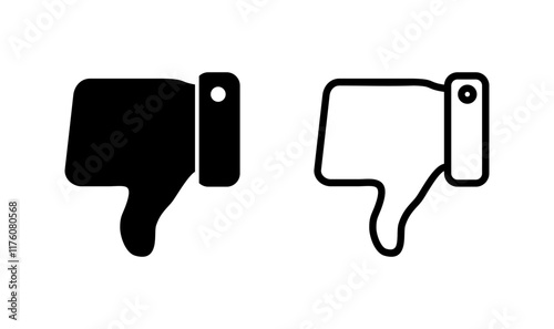 Dislike icon logo design. dislike sign and symbol. Hand with thumb down