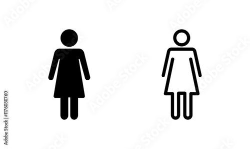 Female icon logo design. woman sign and symbol