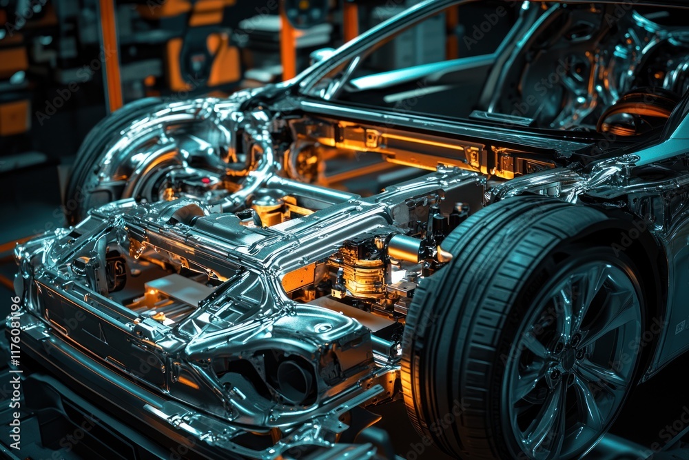custom made wallpaper toronto digitalCar Body Chassis Under Construction in Factory