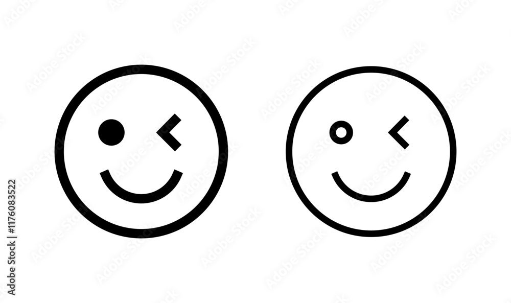 Fototapeta premium Smile icon logo design. smile emoticon icon. feedback sign and symbol