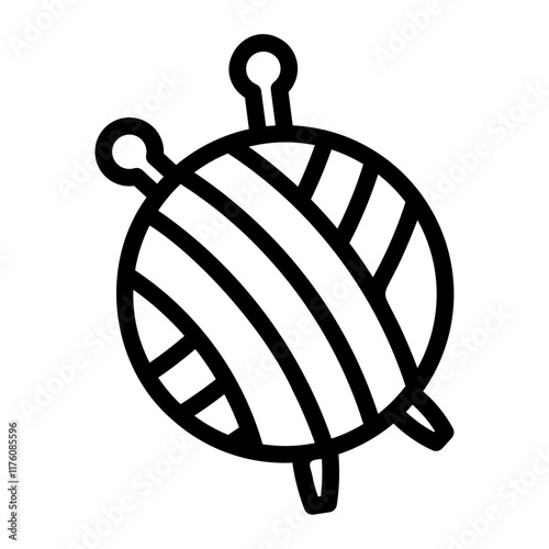 knitting Line Icon