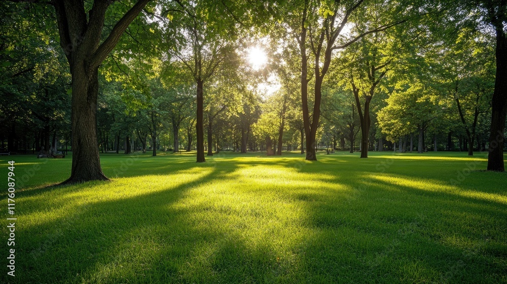 A vast expanse of bright green grass gently swaying in the breeze, bathed in the warmth of morning light. A vast expanse of bright green grass gently swaying in the breeze, bathed in the warmth of morning light.