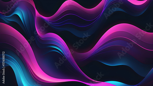 Abstract waves with matte textures creating an elegant product-friendly design