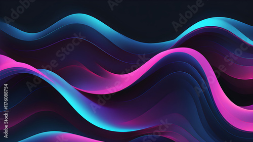 Abstract waves with matte textures creating an elegant product-friendly design