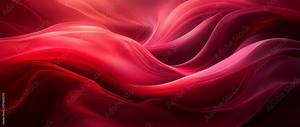 Obraz premium Abstract Red Fluidic Design.
