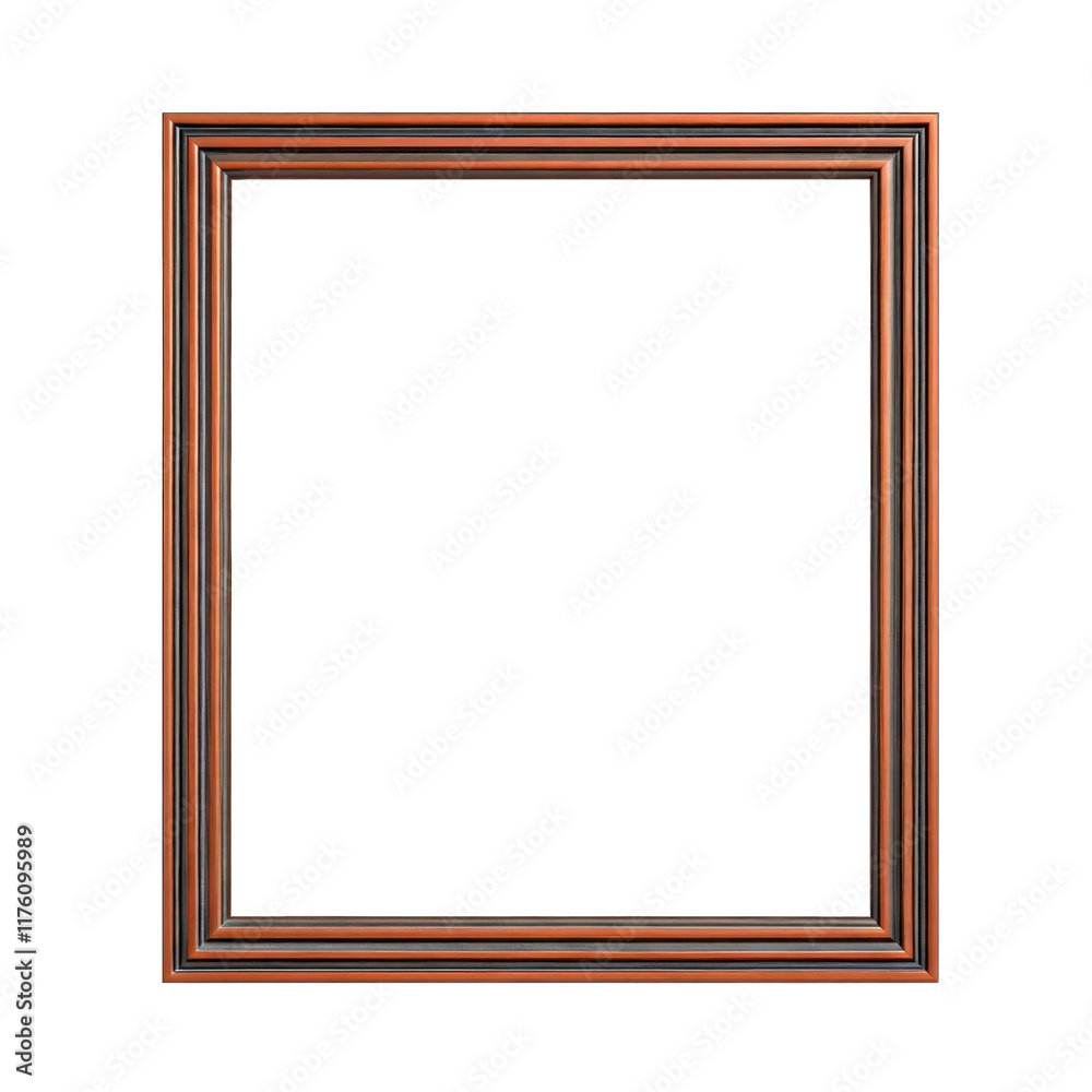 Wooden picture frame isolated on transparent background Wooden picture frame isolated on transparent background