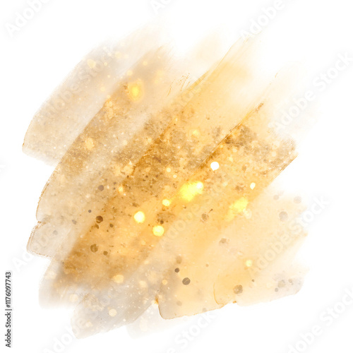 Billede på lærred shimmering gold brush stroke design