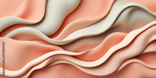 Abstract waves with matte textures creating an elegant product-friendly design