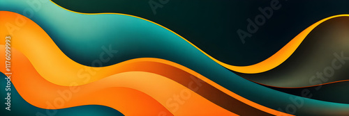 Abstract waves with matte textures creating an elegant product-friendly design